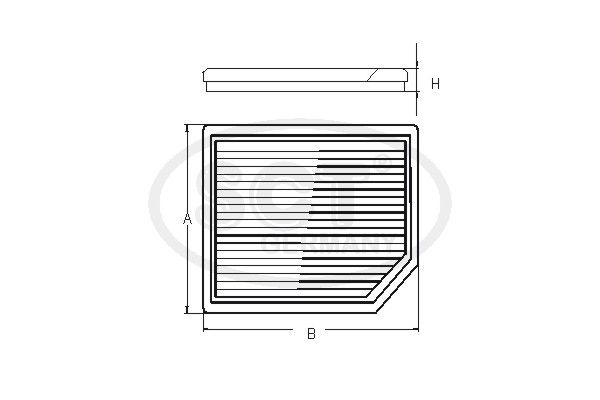 SCT GERMANY Filtrs, Salona telpas gaiss SA 1166